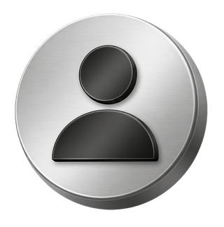 Avatar de usuario en 3D color plata como elemento decorativo en la sección de preguntas frecuentes
